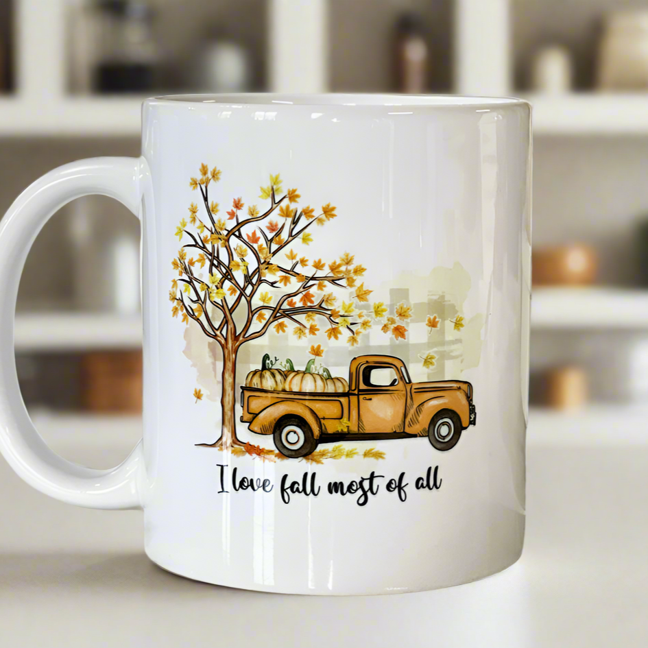 NEW “I love fall most of all” Mug
