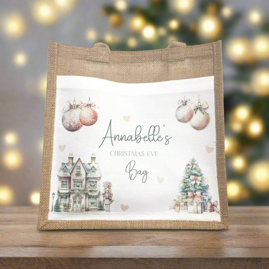 Christmas Eve Tote Bag - Pink Nutcracker House