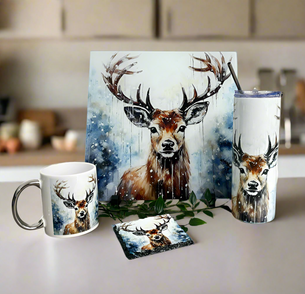 Stag Bundle (Splashback, Tumbler & Mug and Coaster)