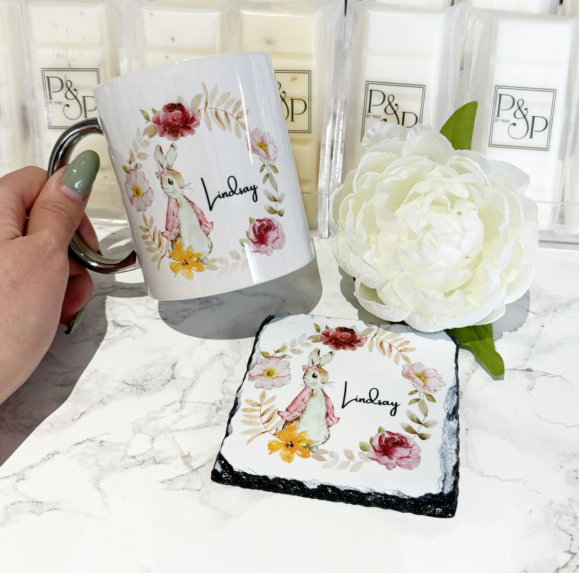 Rabbit Mug and Coaster Set