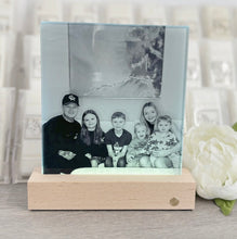 Glass Photo Pannel with LED light Base 17x15cm