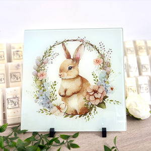 Rabbit / Wreath 30cm Chopping Board / Splashback