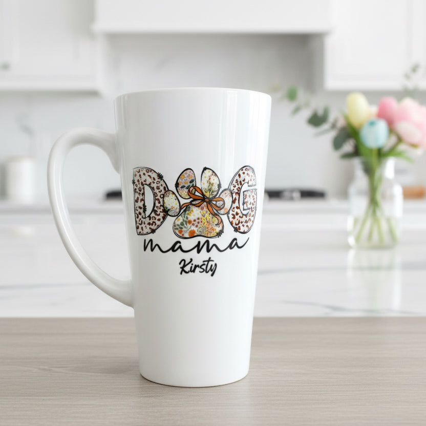 Dog Mama - Pink- Latte