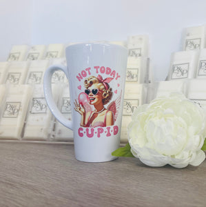 New Latte Ceramic “Not Today Cupid” Mug 17oz inc Box