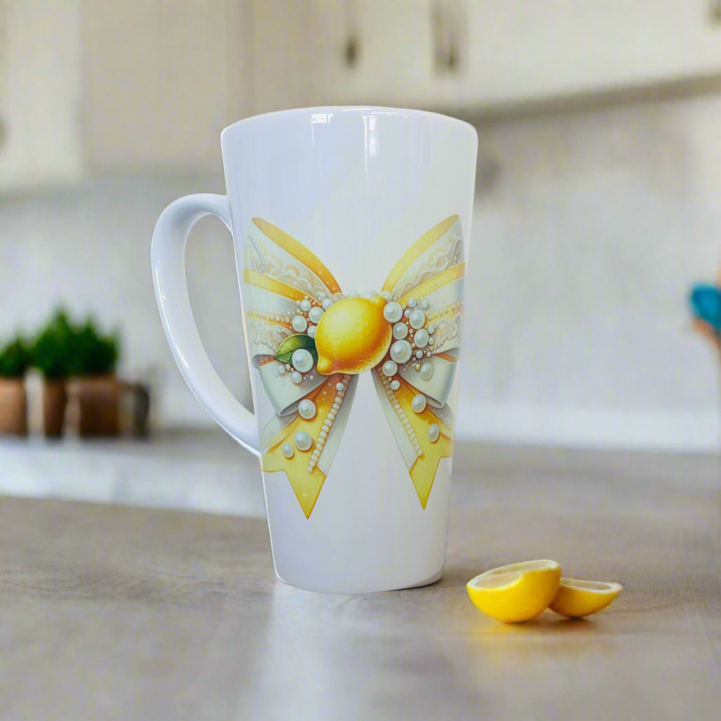 Lemon bow 17oz Latte Mug (multiple choices)