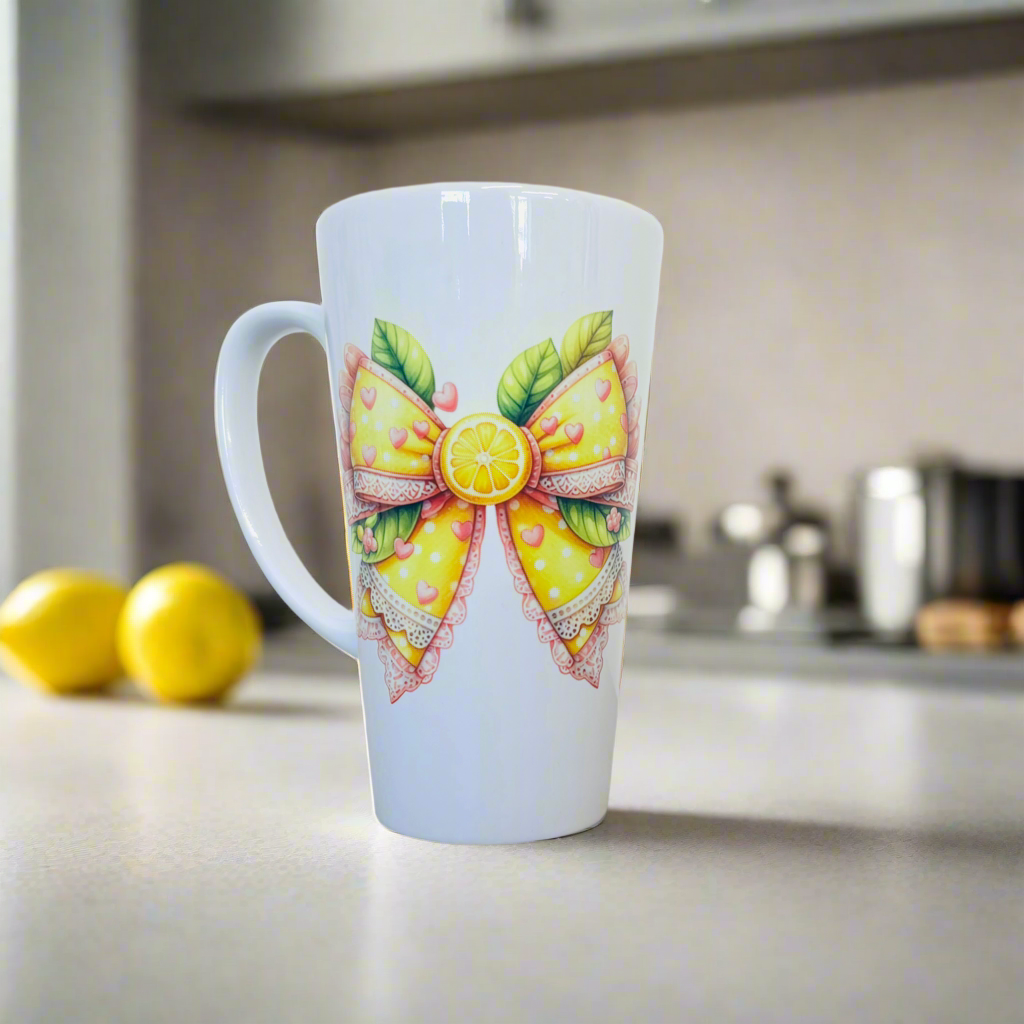 Lemon bow 17oz Latte Mug (multiple choices)