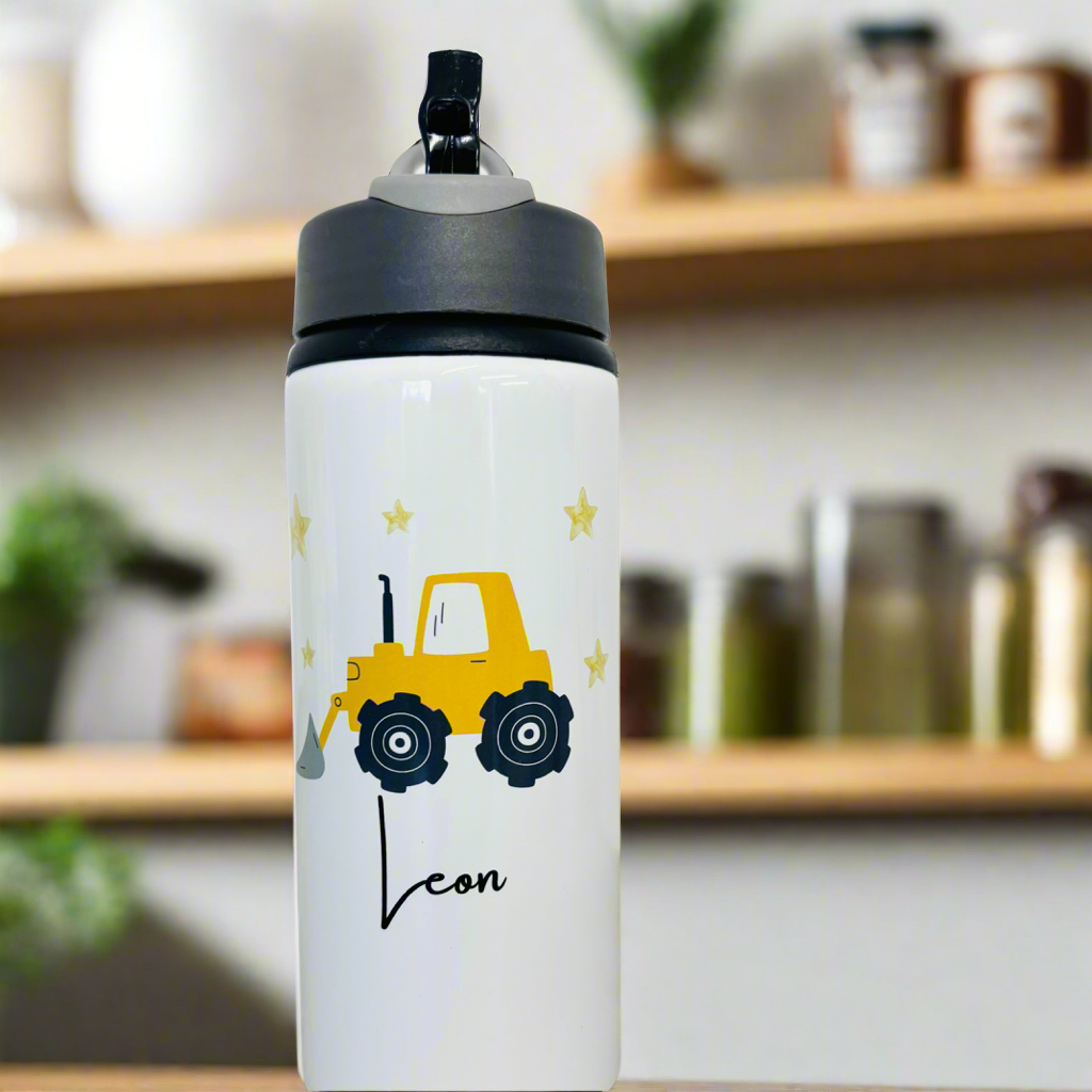 Yellow Tractor Sports Bottle
