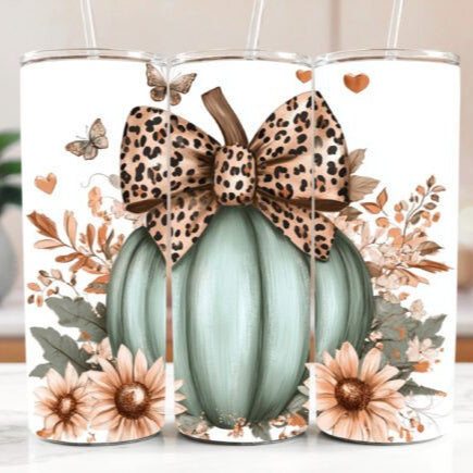 Green Pumpkin Skinny Tumbler