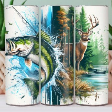 Carp & Deer Skinny Tumbler