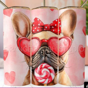 Frenchie skinny Tumbler 21oz