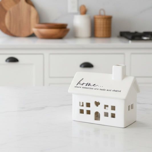 LED Ceramic House with Quote