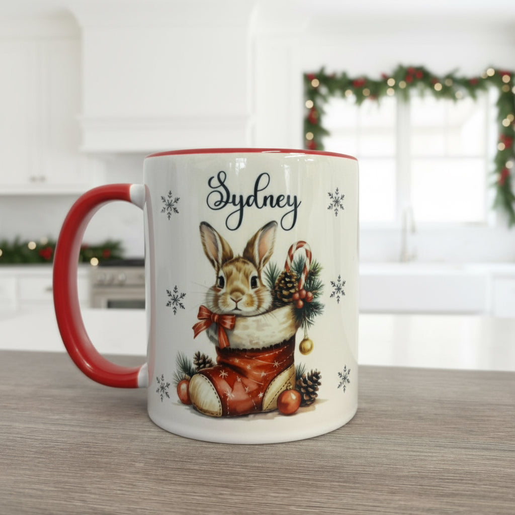 Christmas Rabbit Mug