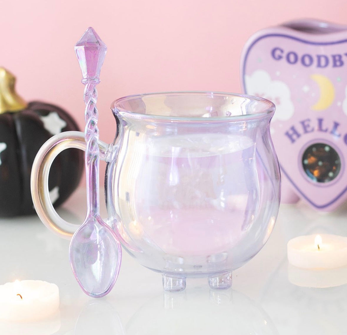 Pre order: Double Walled Glass Cauldron Mug