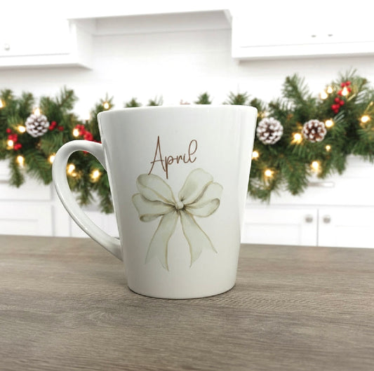 Cream bow Mini Latte Mug