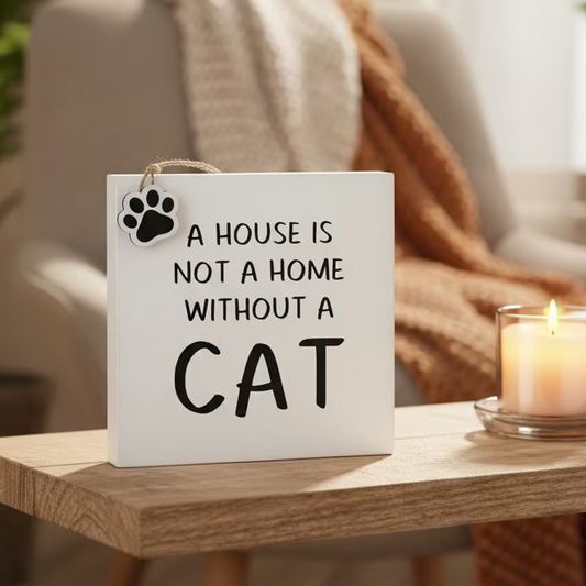 Cats welcome mini plaque