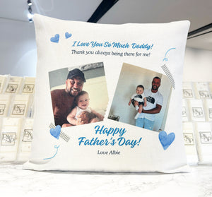 Happy Father’s Day 2 images Photo Cushion 40cm