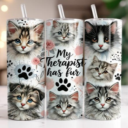 Cat Therapist Tumbler