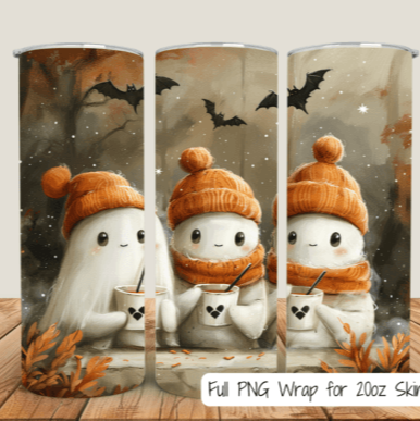 3 Cute Ghost Skinny Tumbler