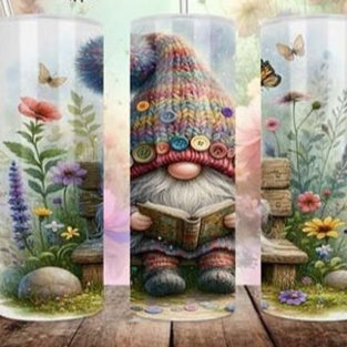 Reading Gonk with Button hat Skinny Tumbler 600ml