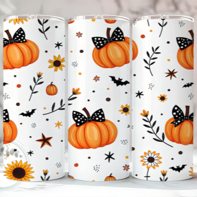 Pretty Pumpkin Skinny Tumbler