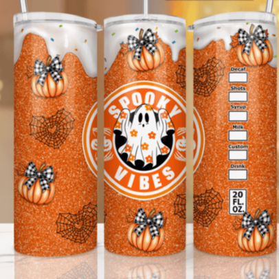 Spooky Vibes Skinny Tumbler