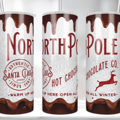North Pole Christmas Skinny Tumbler 600ml