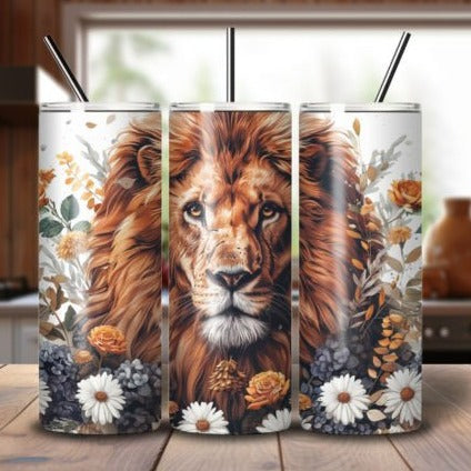 Lion Floral Tumbler