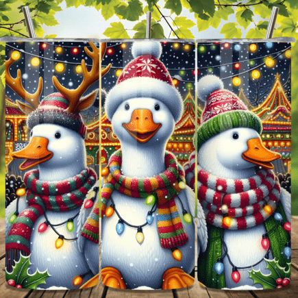 Christmas Ducks Christmas Skinny Tumbler 600ml