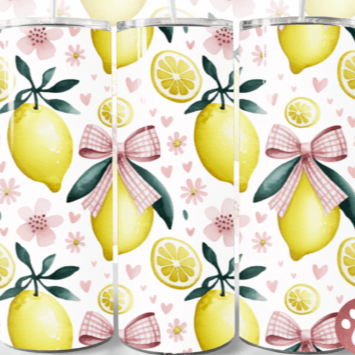 Lemon with Bow Skinny Tumbler