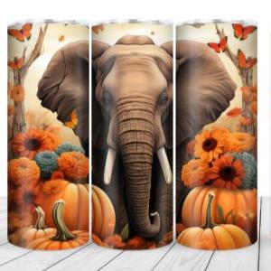 Elephant Pumpkins Skinny Tumbler