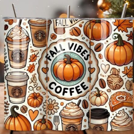 Rustic Autumn Coffee Skinny Tumbler