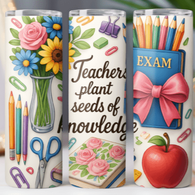 “Planting seeds of Knowledge” Skinny Tumbler