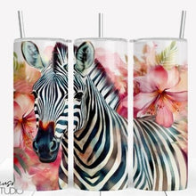 Zebra Floral Tumbler