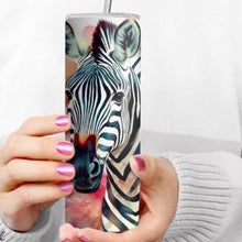 Zebra Floral Tumbler