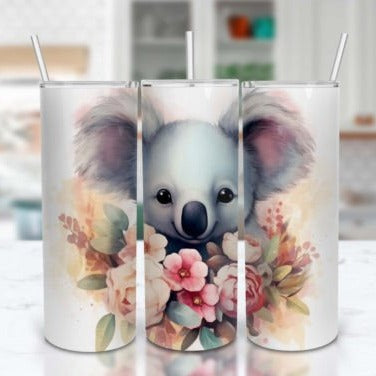 Koala Floral Tumbler