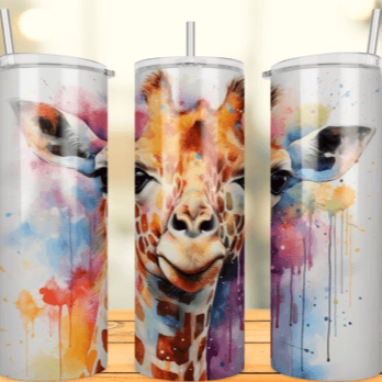 Watercolour Giraffe Tumbler