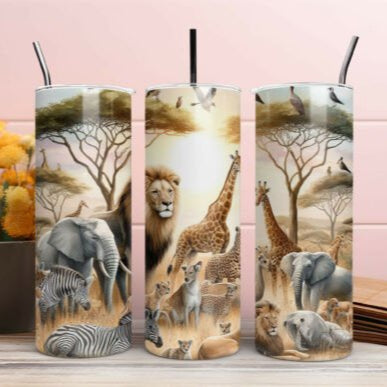 Safari Animal Skinny Tumbler