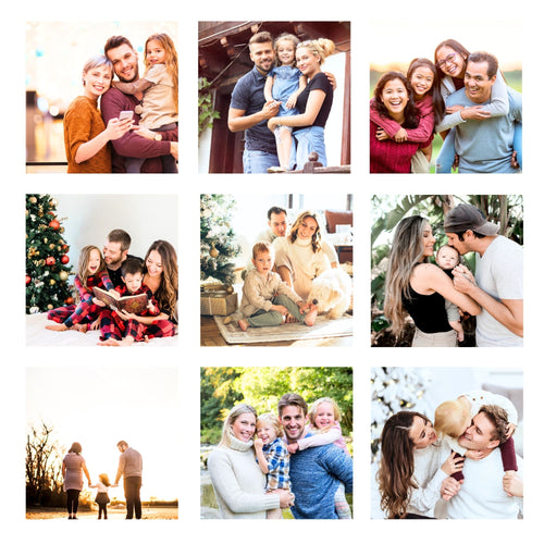 9 Photo Design - requires 9 photos  19cm Photo slate and 30cm Choppingboard/ Splashback