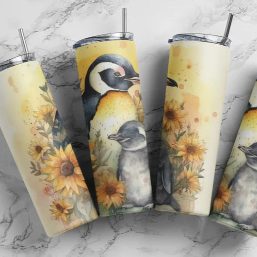 Sunflower Penguin Tumbler