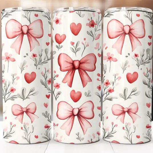 Bow and Flowers Tumbler