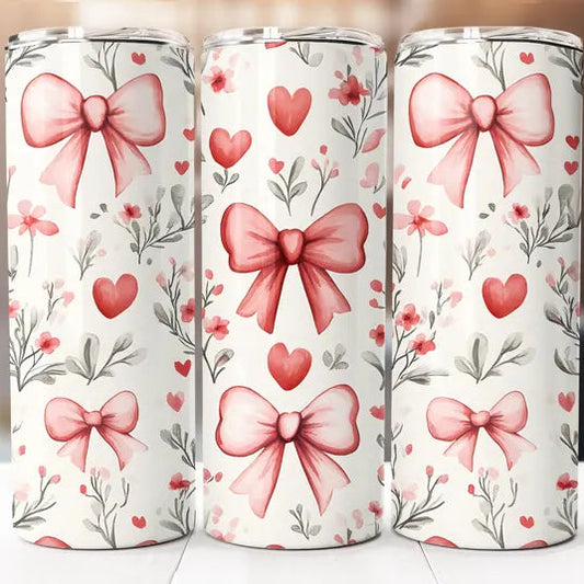 Bow and Flowers Tumbler