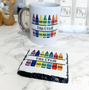 Teacher Bundle Crayons (Mug & Coaster)