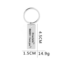 Novelty Mini Stainless Steel Keyring “drive safe daddy” - The Perfect Gift Co.