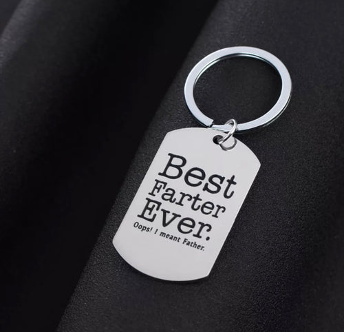 Novelty Stainless Steel Fater Keyring
