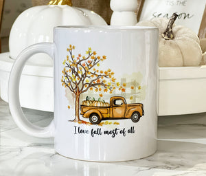 NEW “I love fall most of all” Mug