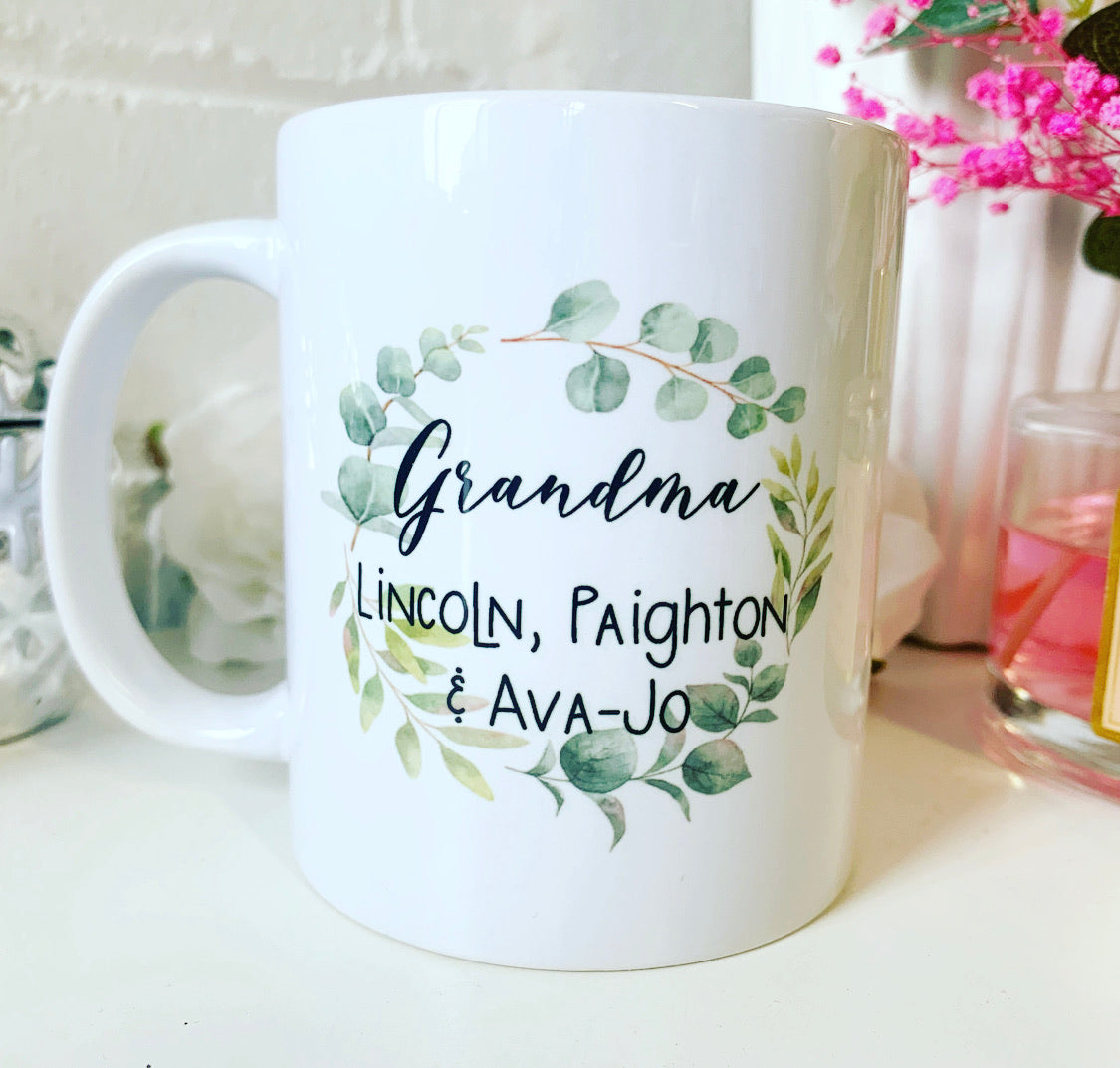 Eucalyptus wreath Mug