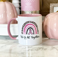 Charity Breast Cancer Mug - "We Fight Together" Rainbow
