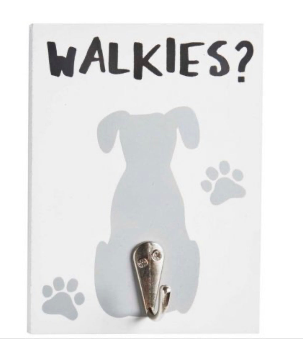 Dog lead plaque/ WALKIES