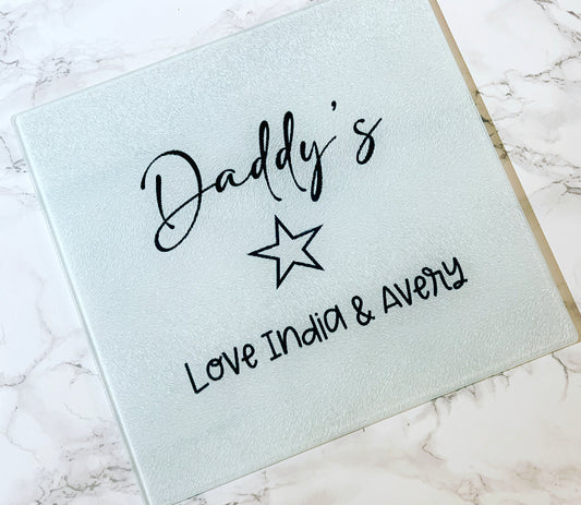 Personalised Glass Chopping Board 30x30cm